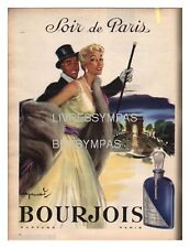 1956 DOCUMENT (ref Ram 024) PUB : PARFUM BOURGEOIS SOIR DE PARIS   1p d'occasion  Brignais