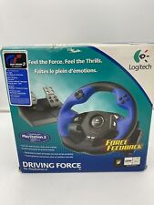 Usado, Volante de carreras Logitech Driving Force retroalimentación PS2 PlayStation 2 lectura segunda mano  Embacar hacia Argentina