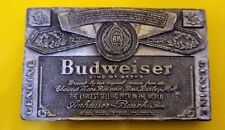 Budweiser metal plaque for sale  Shipping to Ireland