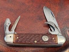 Vintage Mid Century Ulster USA Official 4 Blade Delrin Handle Scout Pocket Knife for sale  Shipping to South Africa