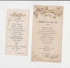 1910 menus datés d'occasion  Orleans-