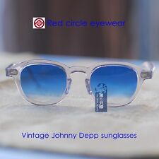 Óculos de sol Johnny Depp azul degradê masculino feminino óculos de acetato cristal lente azul comprar usado  Enviando para Brazil