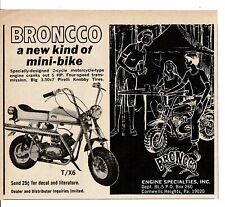Used, 1970 Engine Specialties BRONCO TX-6 mini bike Cornwells Heights PA Vintage Ad 2 for sale  Columbia