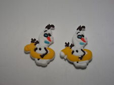 2 Frozen cartoon characters OLAF on SVEN crocs jibbitz crafts display , used for sale  SOUTHAMPTON