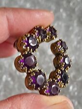 victorian pinchbeck brooch amethyst for sale  BRIGG