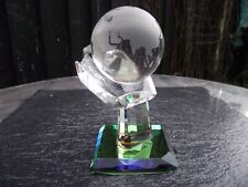 Crystal etched globe for sale  BIRMINGHAM
