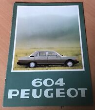Peugeot 604 brochure for sale  NOTTINGHAM