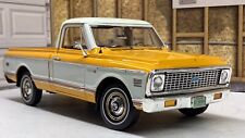 Highway 61 1972 Chevy Fleetside Pickup Truck 1:18 Scale Diecast Yellow & White for sale  Shipping to Canada