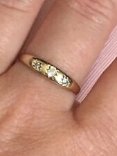 9ct gold cz gypsy style ring size n for sale  BELFAST