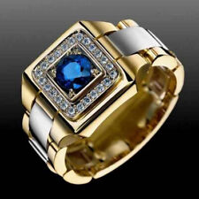 Two Tone Silver Plated Rings Men/Women Jewelry Fashion Party Rings Sz 6-14 for sale  Shipping to Canada