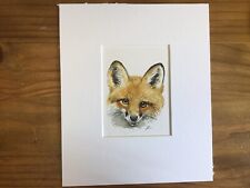 watercolour fox for sale  DROITWICH