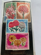 1966 Rwanda Flowers of Trees Echinops / Carista / Helichrysum / Haemanthus for sale  Shipping to South Africa