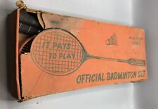 Juego de bádminton vintage - 5 raquetas, caja original, 2 latas lanzaderas segunda mano  Embacar hacia Argentina