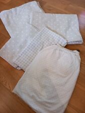 2 cream white star Mothercare Cot Bed Duvet sets  and 1  Fitted Sheet for sale  SOWERBY BRIDGE