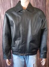 Cougar Leather Black Leather Jacket Size L, used for sale  Shipping to South Africa