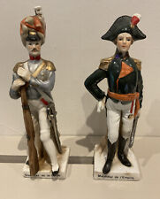 pair vintage  Porcelain Military French Officers  figures 9 Inch for sale  Shipping to South Africa