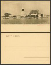 Cartão postal antigo Siam Bangkok UB Watt Pracheldi, templo Wat Phra Samut Chedi, barcos comprar usado  Enviando para Brazil