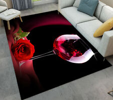 Romántico vino tinto y rosa alfombra de piso de salón alfombra de dormitorio segunda mano  Embacar hacia Mexico