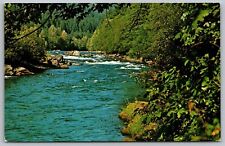 McKenzie River White Water Oregon Rapids Forest Waterway Vintage Pocztówka UNP na sprzedaż  Wysyłka do Poland