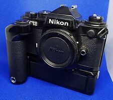 Cámara fotográfica Nikon Fe2 negra 35 mm Nikon MD-12 Motor Drive, usado segunda mano  Embacar hacia Argentina