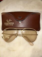 ray ban aviator leather sunglasses for sale  LONDON