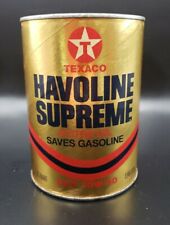 Lata vacía de aceite de motor Texaco Havoline Supreme vintage de 1 cuarto  segunda mano  Embacar hacia Mexico