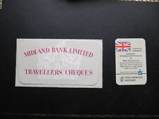 Chaqueta MIDLAND BANK LIMITED para cheques de viajero y tarjeta convertidora DM - GBP segunda mano  Embacar hacia Argentina