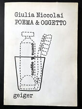 Giulia niccolai poema usato  Italia