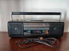Antigo Sony CFS-220 Sound Rider gravador cassete rádio preto Boombox comprar usado  Enviando para Brazil