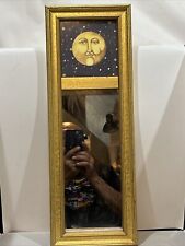 Antiguo espejo enmarcado en madera de yeso de oro francés adornado de 20""x 7"" decoración del hogar de campo segunda mano  Embacar hacia Argentina
