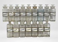 Usado, Antiguas botellas de vidrio medicinal de farmacia de colección con tapones LENGÜETA segunda mano  Embacar hacia Argentina