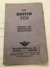 Austin ten running for sale  EXETER