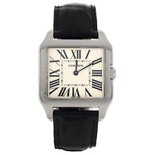Usado, Relógio Cartier Santos Dumont ouro branco 18K pulseira preta quartzo 30MM 2789 somente comprar usado  Enviando para Brazil