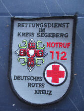 Abzeichen DRK Rettungsdienst Kreis Segeberg, Rotes Kreuz gebraucht kaufen  Extertal