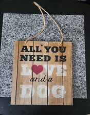 All You Need is Love and a Dog Wall Art Decor 8 x 8,5 in. segunda mano  Embacar hacia Argentina