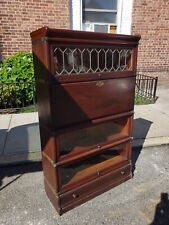 Antique Globe Wernicke Leaded Barrister Bookcase, used for sale  Forest Hills