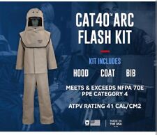 Kit Arc Flash - 40 CAL - Incluye Capucha Arc Flash, Abrigo y Traje Pechera - SERIE GATO, usado segunda mano  Embacar hacia Argentina