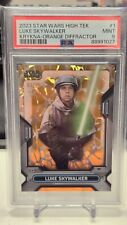 2023 Topps Star Wars High Tek LUKE SKYWALKER Krykna Orange Diffractor /25 PSA 9 for sale  Shipping to South Africa