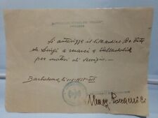 1938 autografo comandante usato  Villa Santo Stefano