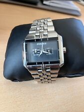 Mens Silver Police Watch Rectangular Face Matrix Watch for sale  Shipping to South Africa