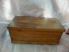 vintage handmade solid wooden lidded hinged box  with compartment separator , used for sale  BURNLEY
