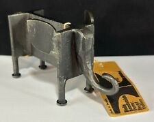Mid Century Kosta Boda Bertil Vallien Metal Iron 5" Elephant Sculpture Sweden for sale  Shipping to South Africa