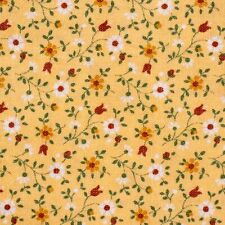 Vintage Cotton Quilting Fabric Tiny Daisy Flowers Floral Yellow BTHY Half Yard for sale  Shipping to South Africa