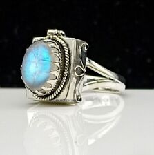 Anillo Caja de Veneno Arco Iris Piedra Lunar Plata Esterlina 925 Anillo Hecho a Mano Regalo para Ella segunda mano  Embacar hacia Argentina