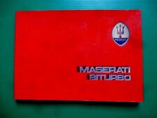 Maserati biturbo libretto usato  Faenza