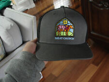 Boné chapéu ajustável vitral igreja carne encaixe traseiro malha traseira caminhoneiros novo comprar usado  Enviando para Brazil