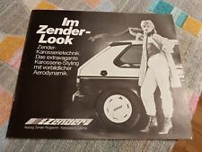 Zender brochure 1980s for sale  BEDFORD