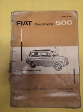 fiat 500 giardiniera catalogo ricambi usato  Conegliano