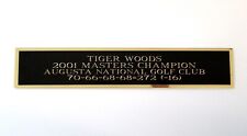 Placa de identificação Tiger Woods 2001 Masters Champion para uma vitrine de bola de golfe 1,5 X 6 comprar usado  Enviando para Brazil
