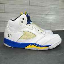 Used, Nike Air Jordan 5 Retro Laney White Royal Blue Preschool Little  Kids Size 3Y for sale  Shipping to South Africa